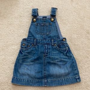 Baby Gap denim overall dress, 18-24 months
